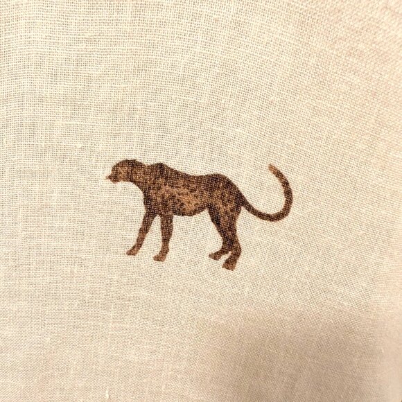 Rails Womens Size XS Charli Safari Cheetah Print Linen Blend Button Blouse Top - Picture 7 of 10